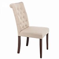 стул деревянный amelia dark walnut / fabric cream в Костроме