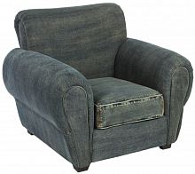 кресло san francisco denim armchair серое в Костроме