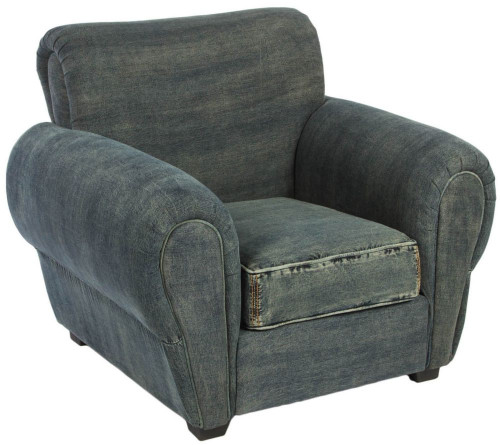 кресло san francisco denim armchair серое в Костроме