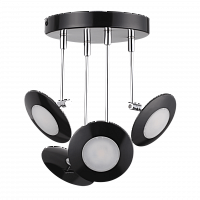 потолочная светодиодная люстра odeon light uliss 3811/28cl черная в Костроме