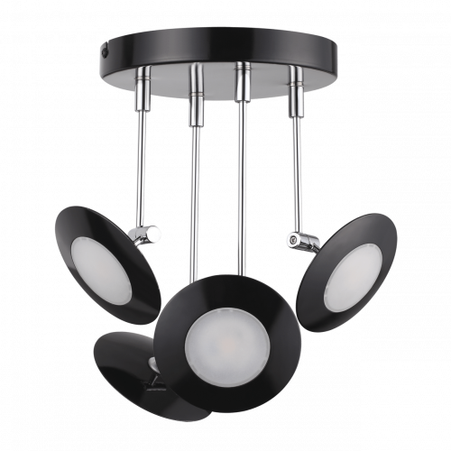 потолочная светодиодная люстра odeon light uliss 3811/28cl черная в Костроме