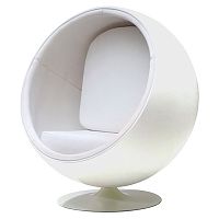 кресло eero ball chair белое в Костроме