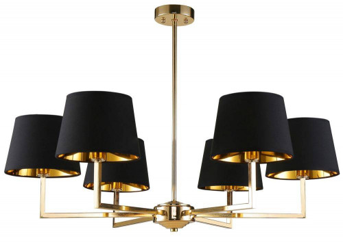 подвесная люстра crystal lux conte sp6 черная в Костроме