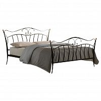 кованая двуспальная кровать 160х200 серая mila в Костроме