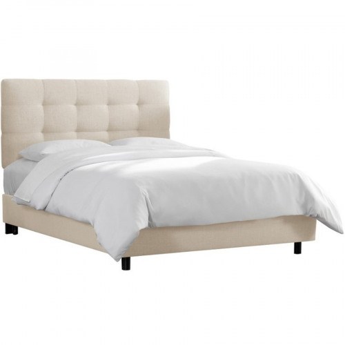 кровать двуспальная 180х200 белая alice tufted talc в Костроме