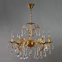 подвесная люстра ambiente granada 2118/5 ab leaf crystal в Костроме