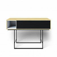 консоль черная с ящиками на металлических ножках quadro new в Костроме