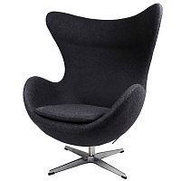 кресло egg chair черное в Костроме