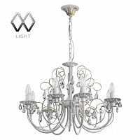 подвесная люстра mw-light свеча 301015308 белая в Костроме