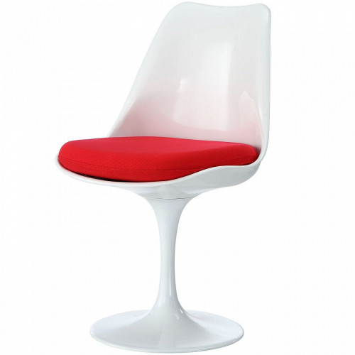 стул eero saarinen style tulip chair красная подушка в Костроме