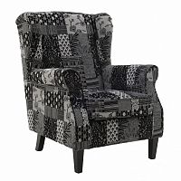 кресло black patcwork серое в Костроме