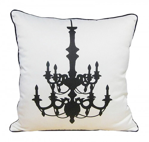 подушка с рисунком канделябра chandelier white в Костроме