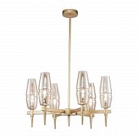 подвесная люстра maytoni lita h002pl-06g янтарная в Костроме