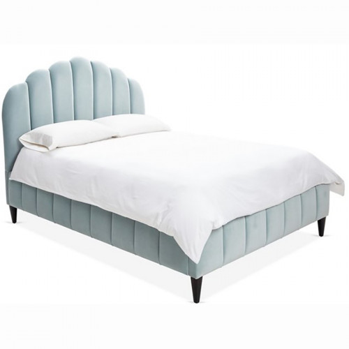кровать двуспальная 180x200 голубая sutton scalloped в Костроме