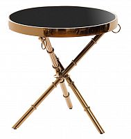 стол журнальный polar gold 50х50х50 чёрный, золотой в Костроме