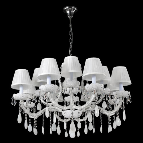 подвесная люстра crystal lux blanca sp12 белая в Костроме