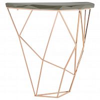 консоль geometric 100x38x90 золото, черная столешница в Костроме