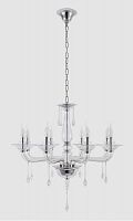 подвесная люстра crystal lux monica sp8 chrome/transparent в Костроме