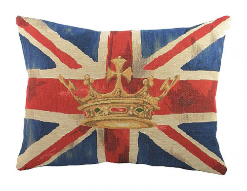 большая подушка с британским флагом crown blue в Костроме