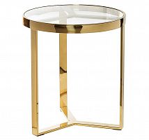 стол журнальный soho gold 50х50х53 см золотой, прозрачный в Костроме