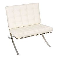 кресло barcelona style chair белое в Костроме