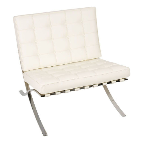 кресло barcelona style chair белое в Костроме