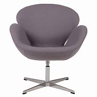кресло swan chair серое в Костроме