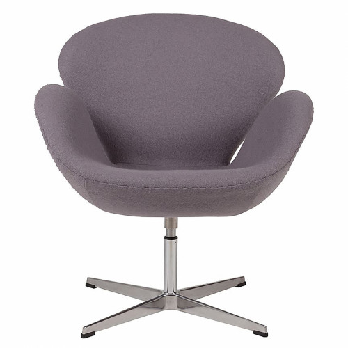 кресло swan chair серое в Костроме