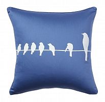 подушка с птичками birdies on a wire diamond-blue в Костроме