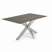 стол arya 160x90 st steel matt, фарфор iron moss c785k09 от la forma (ex julia grup) в Костроме