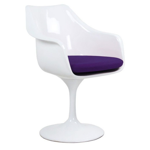 кресло tulip armchair бело-фиолетовое шерсть в Костроме